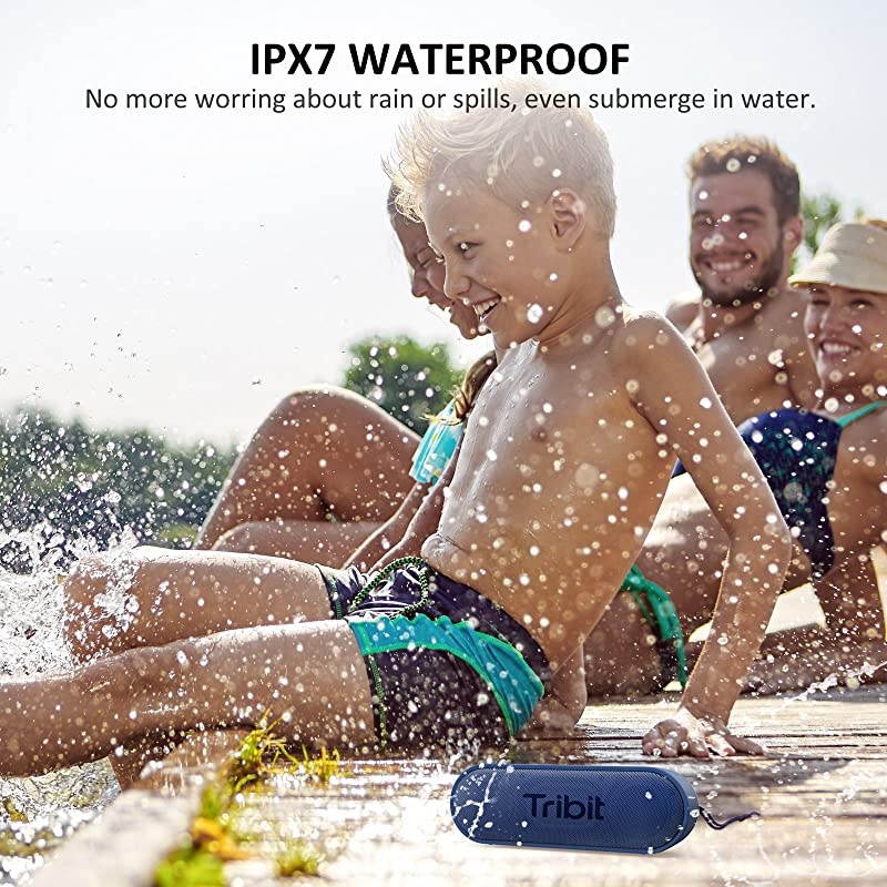 XSound Go Bluetooth Speaker with 16W Loud Sound & Rich Bass, 24H Playtime, IPX7 Waterproof, Wireless Stereo Pairing, USB-C, Portable Wireless Speaker for Home, Outdoors, Travel (Blue)