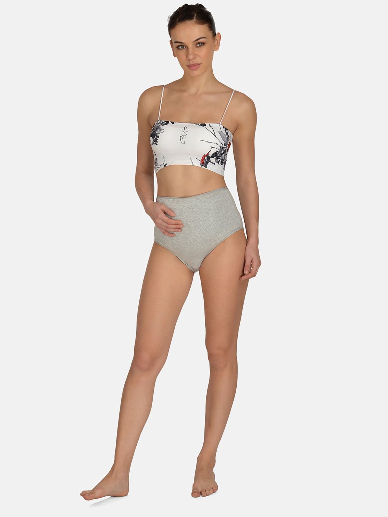 Mod & Shy Light Grey Maternity Panty