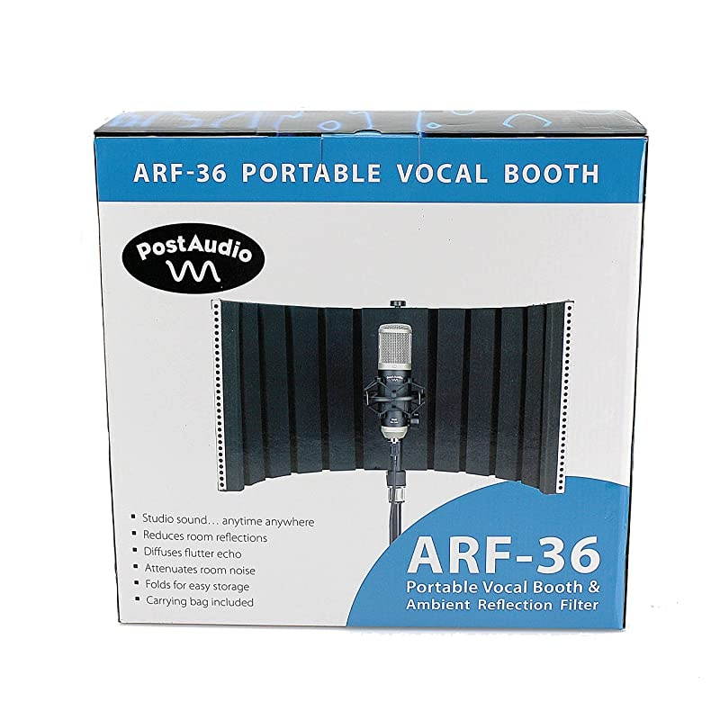 ARF-36 Foldable Reflection Filter and Portable Vocal Booth with Carrying Bag. Studio Sound Anywhere, Anytime.