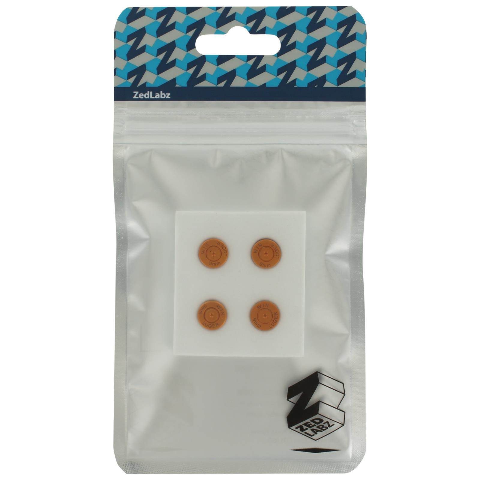 ZedLabz aluminum metal action bullet button set for Sony PS4 controllers - gold