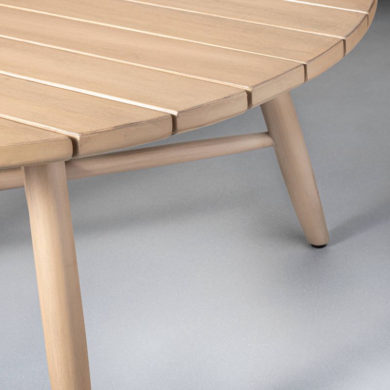 Outdoor Round Wood Coffee Table Natural - Hearth & Hand™ with Magnolia