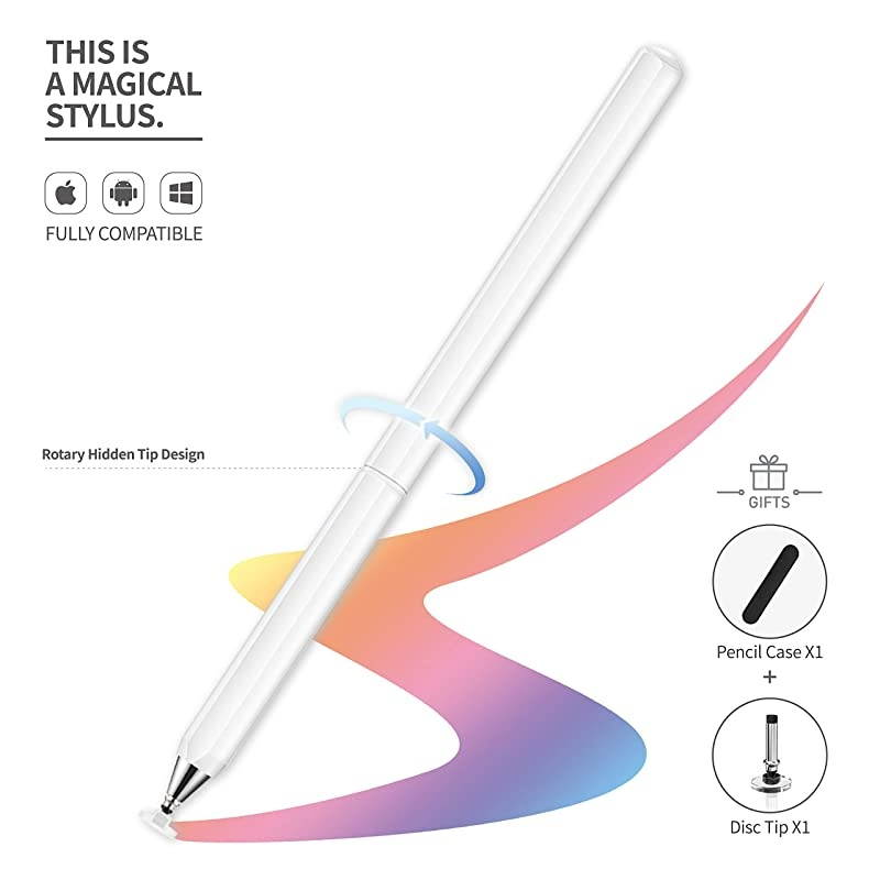 for iPad Universal High Sensitive Precision Capacitive Disc Tip Touch Screen Pen for iPhoneiPadProSamsungGalaxyTabletKindleiWatchNintendo Switch