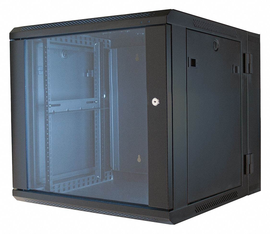 Video Mount Products ERWEN-9E 9U HINGED WALL CABINET - EMPTY - NO FANS
