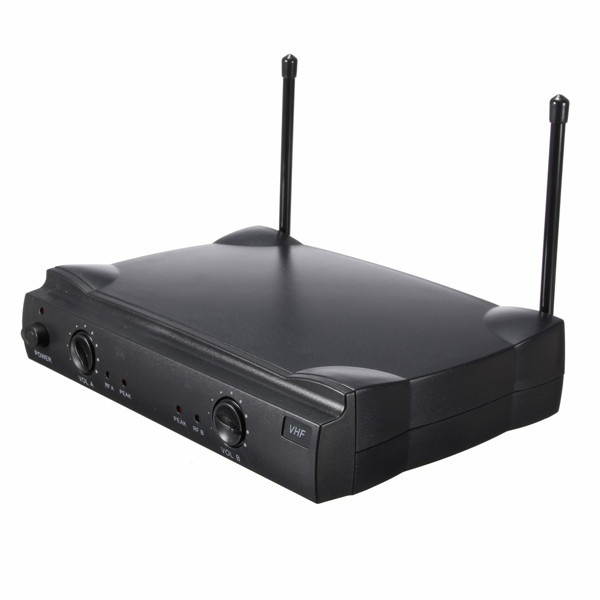 Dual Wireless Microphone System Cordless Handheld Mic Kareoke KTV US