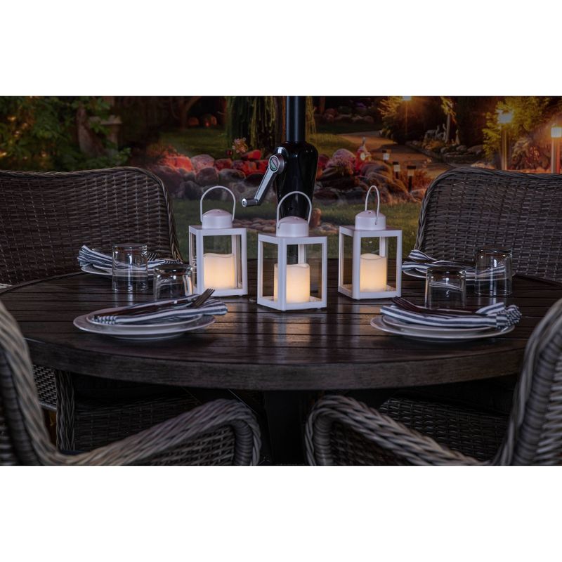 3pk Indoor/Outdoor Battery Operated Lantern White - Sterno Home