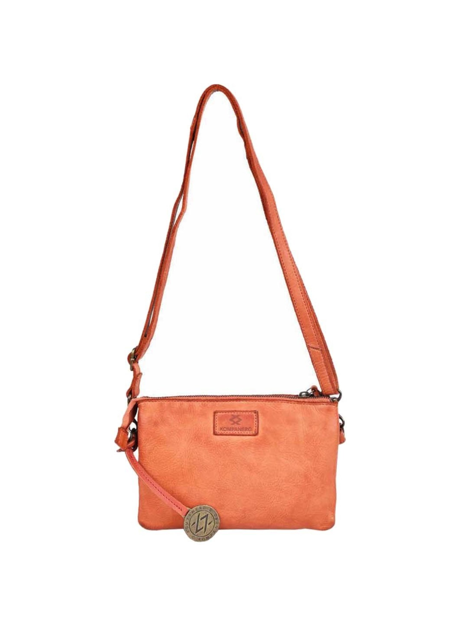 KOMPANERO Tan Textured Small Sling Handbag