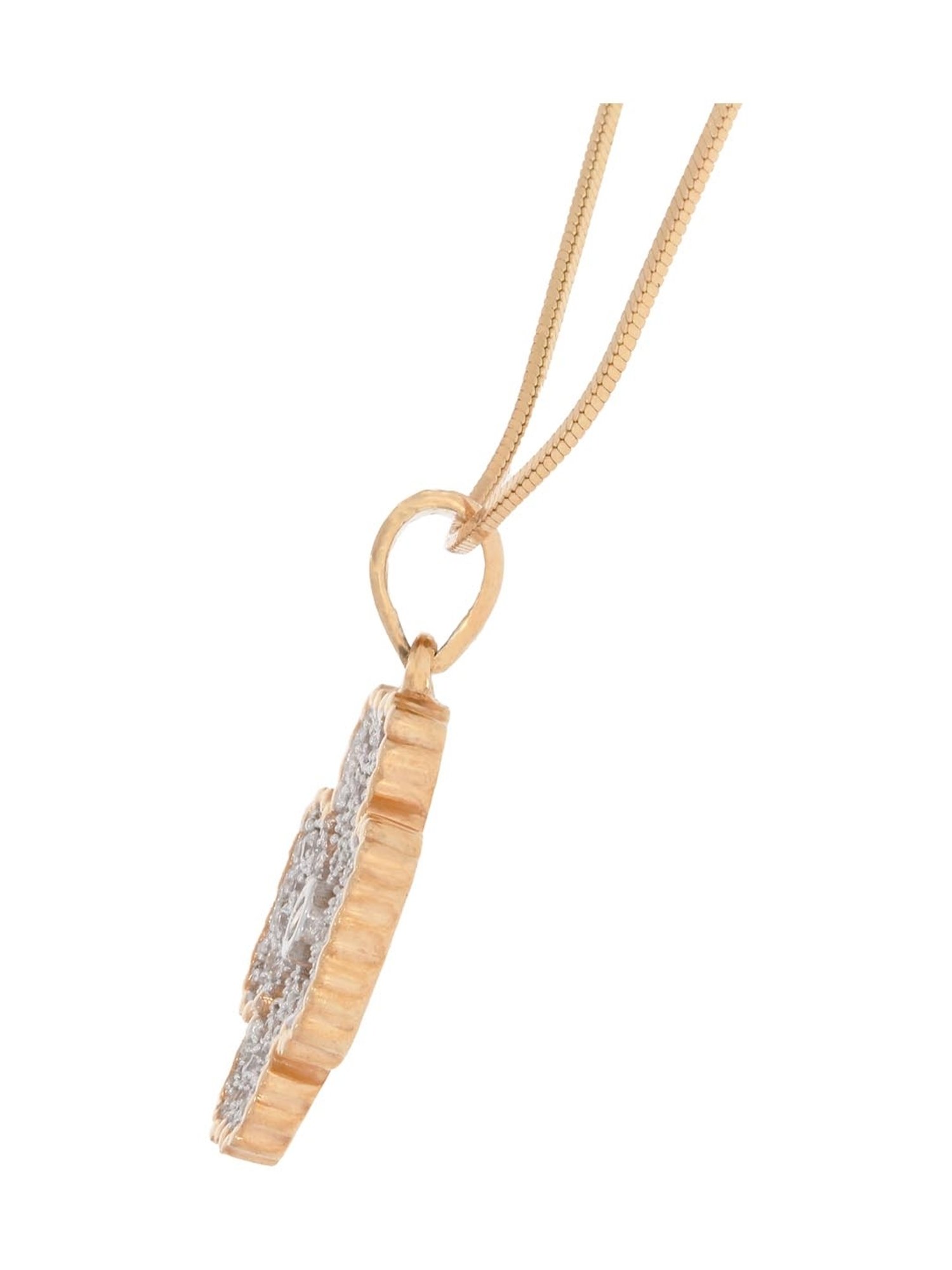 Anayra 92.5 Sterling Silver Flower Heart Pendant with Chain for Women