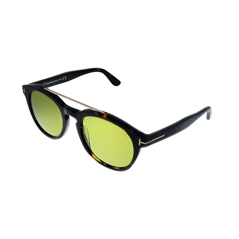 Tom Ford Newman  52N Unisex Round Sunglasses Dark Havana 53mm