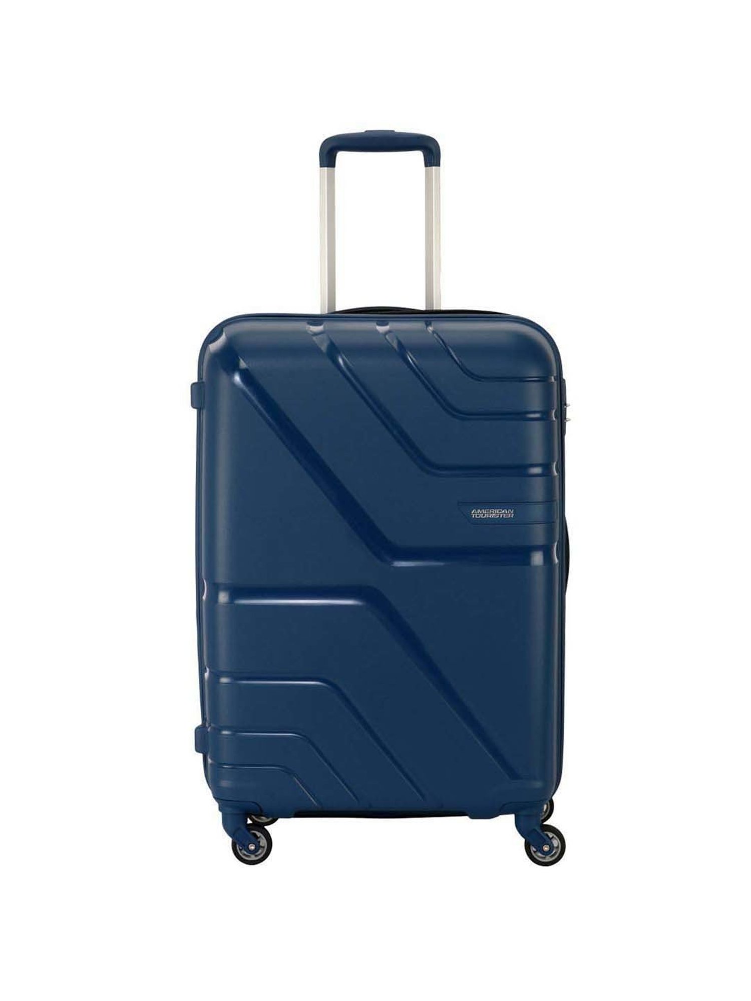 American Tourister Marine Blue Textured Hard Cabin Trolley - 38.5 cm