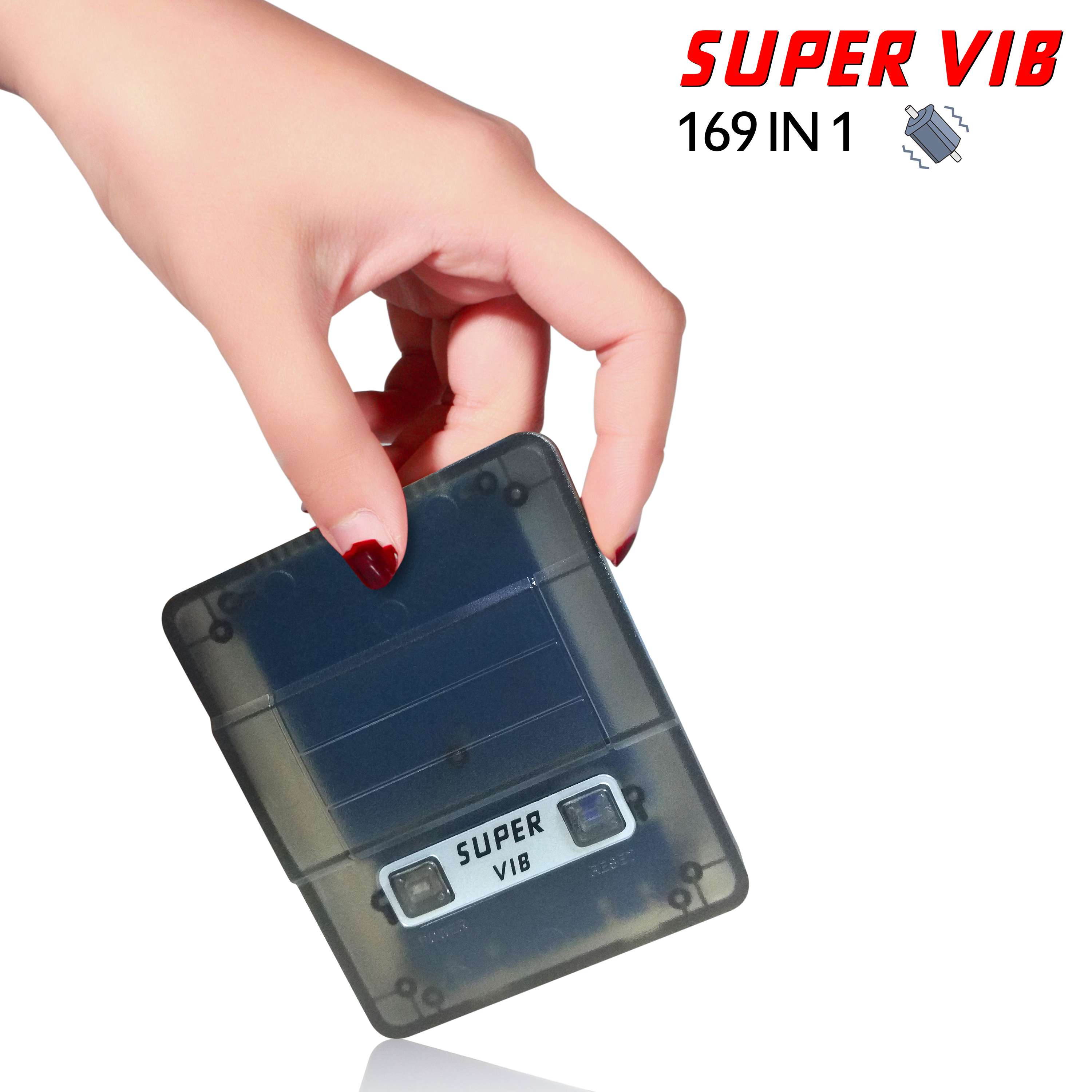 Super vib-tv vibrating handle SNES video game machine vibration game red and white machine FC home game machine (128M)