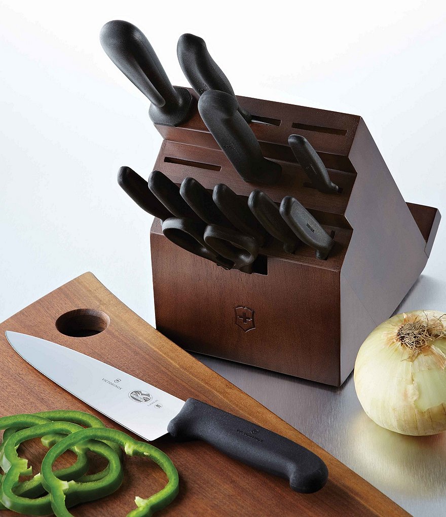 Victorinox Swiss Army 13-Piece Fibrox Pro Swivel Cutlery Block Set