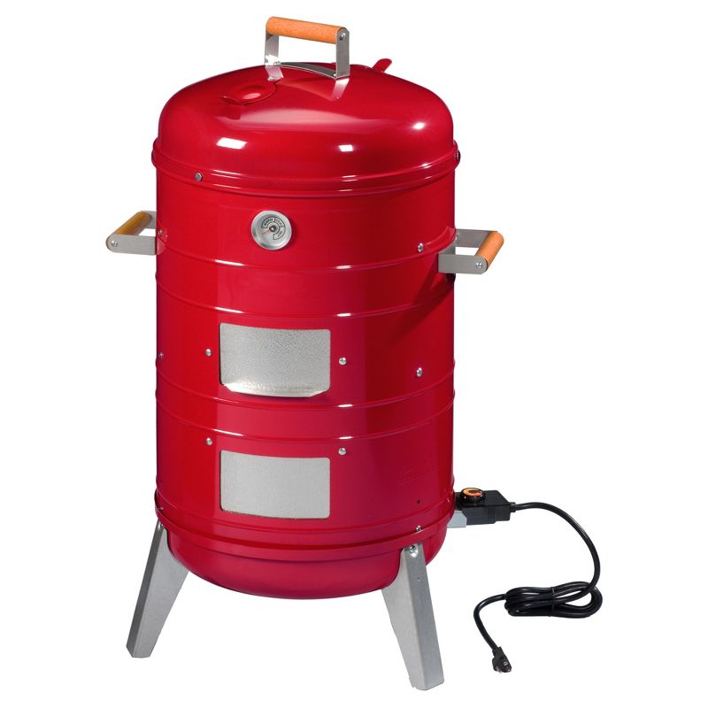 Americana 4-in-1 Dual Fuel Smoker and Grill Model 5035U4.511 - Red - Meco