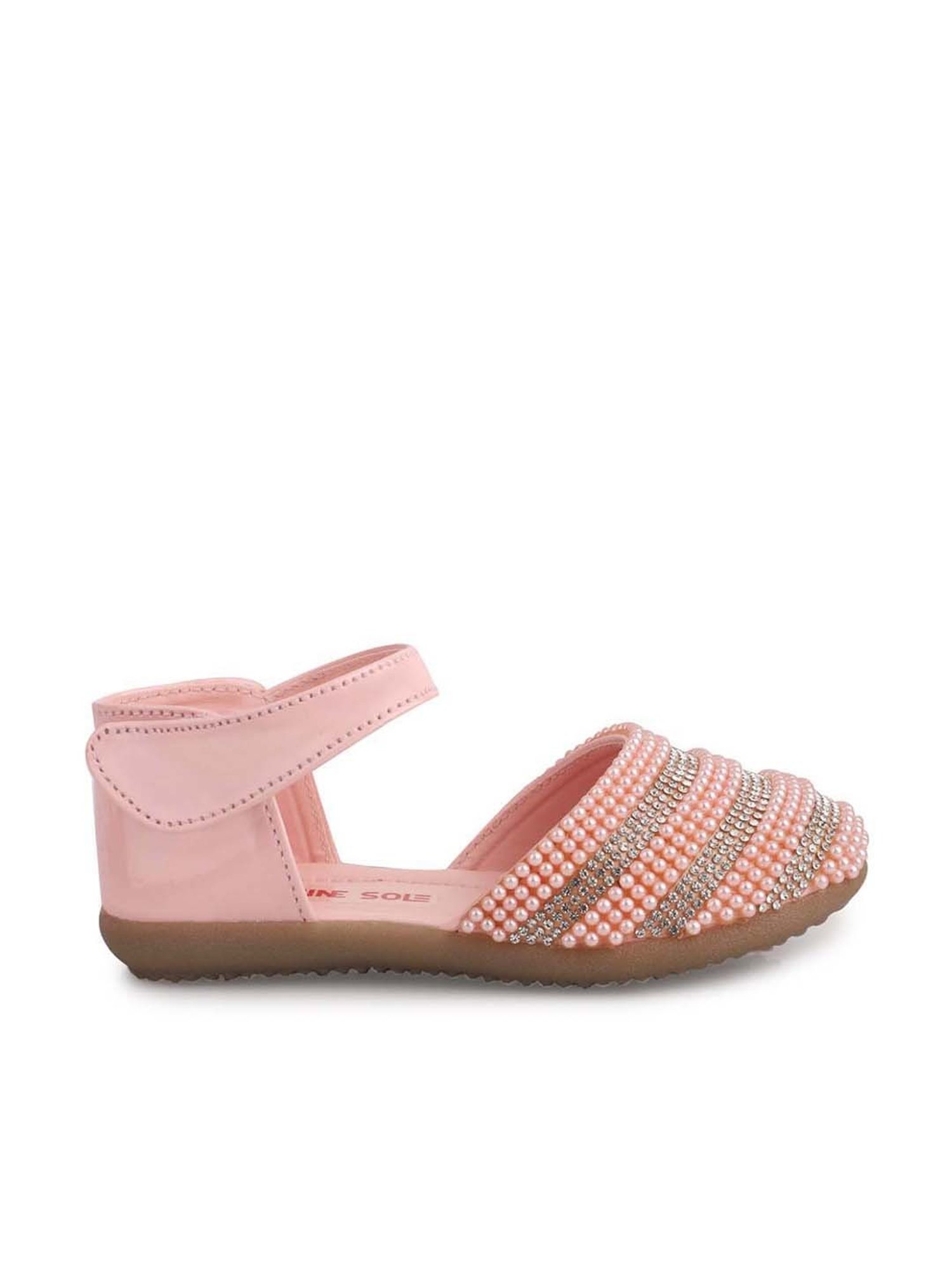 Minesole Kids Baby Pink Ethnic Sandals
