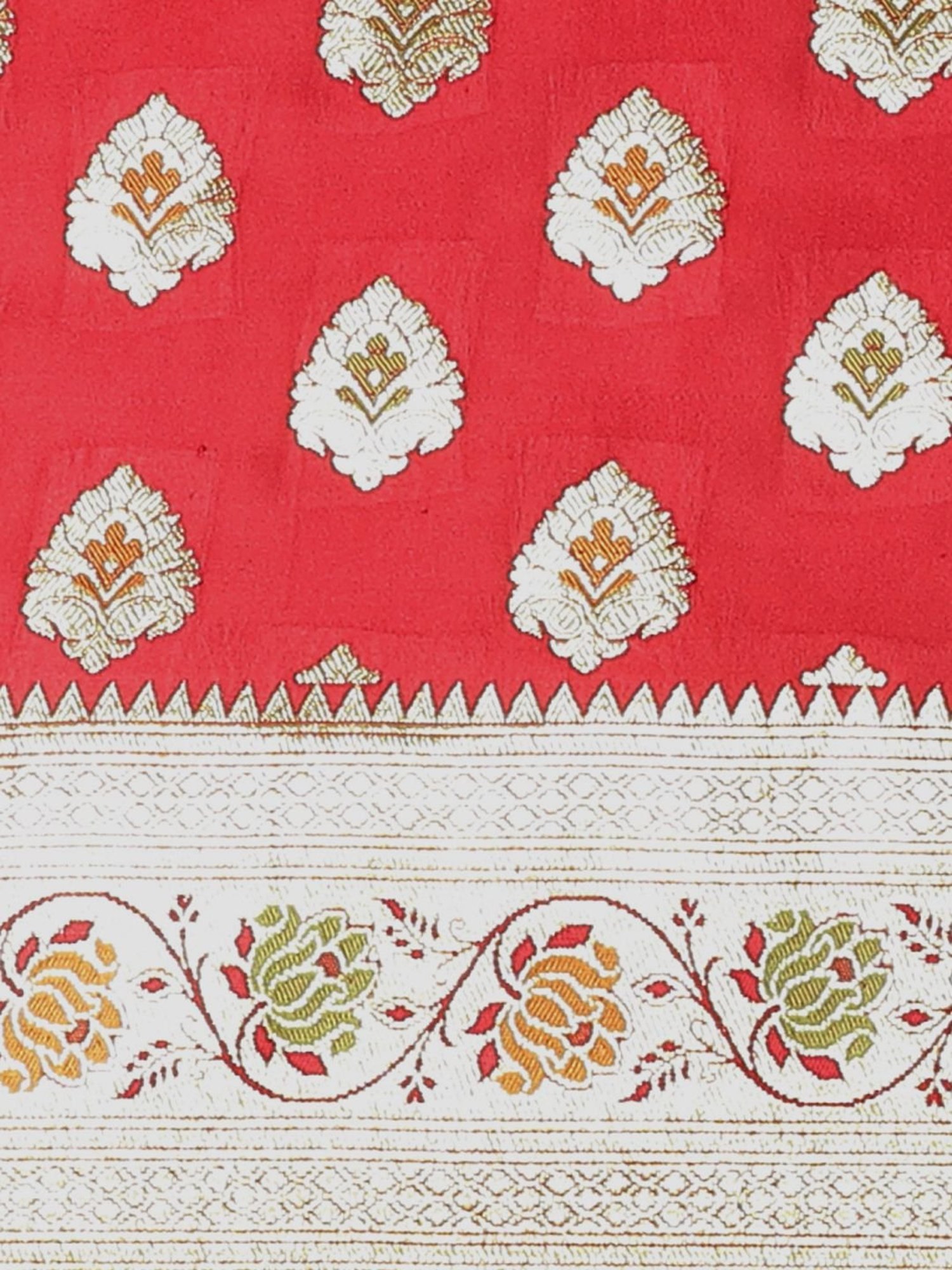 Banarasi Silk Works Maroon Woven Saree With Unstitched Blouse