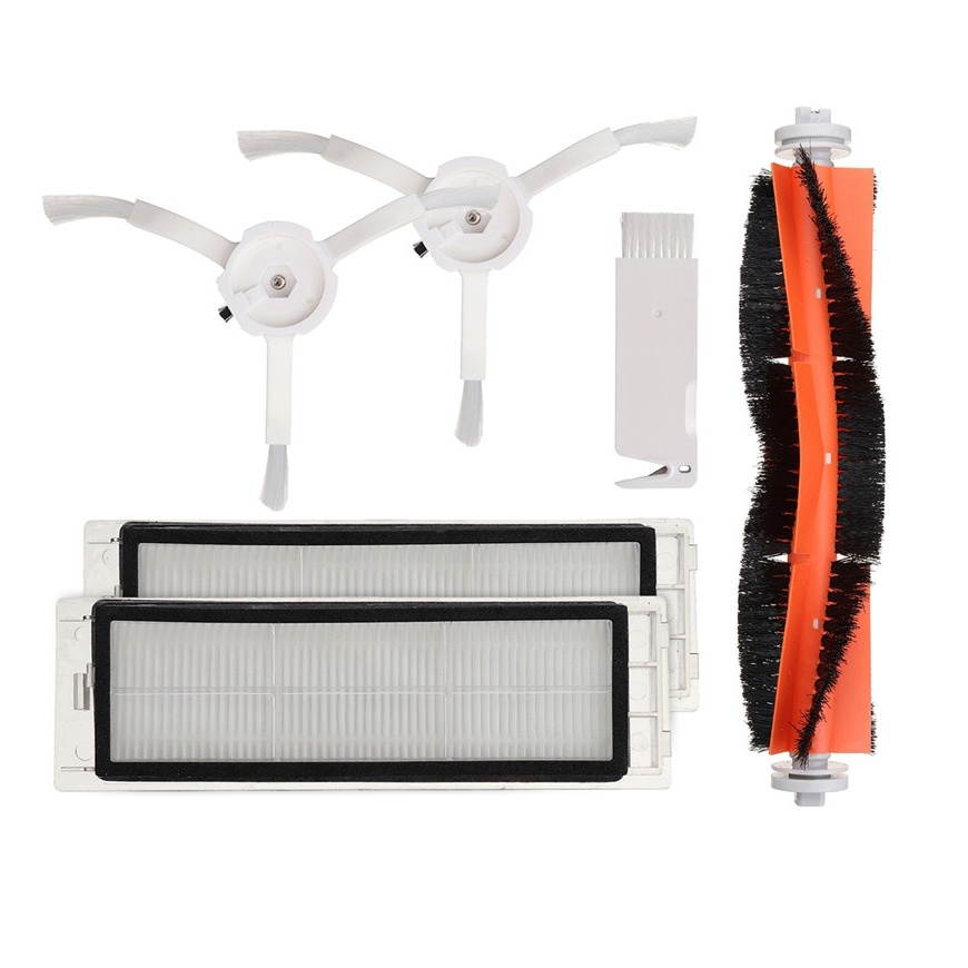 6pcs Main Brush HEPA Filter Side Brushes Replacements for XIAOMI Mi Robot Vacuum Cleaner
