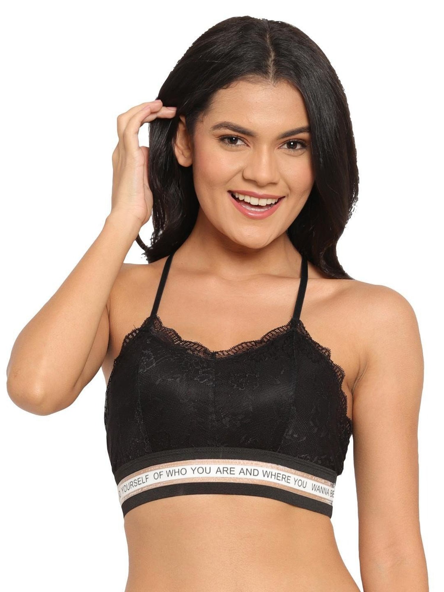 N-Gal Black Lace Non-Padded Bralette