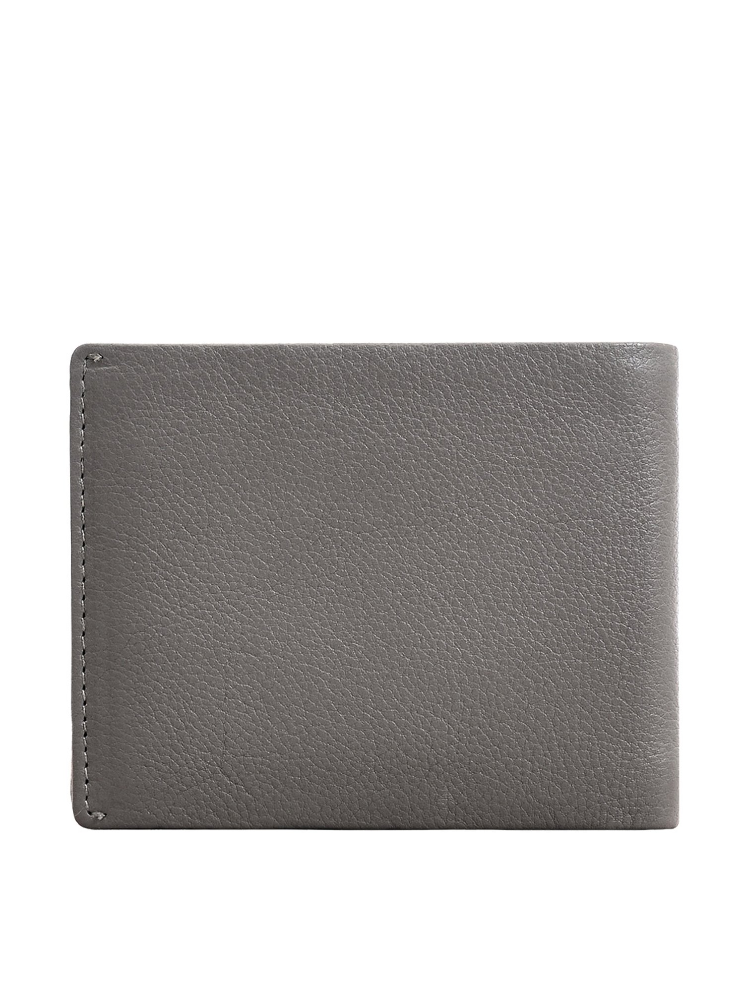 Eske Otis Grey Textured Bi-Fold Wallets For Men