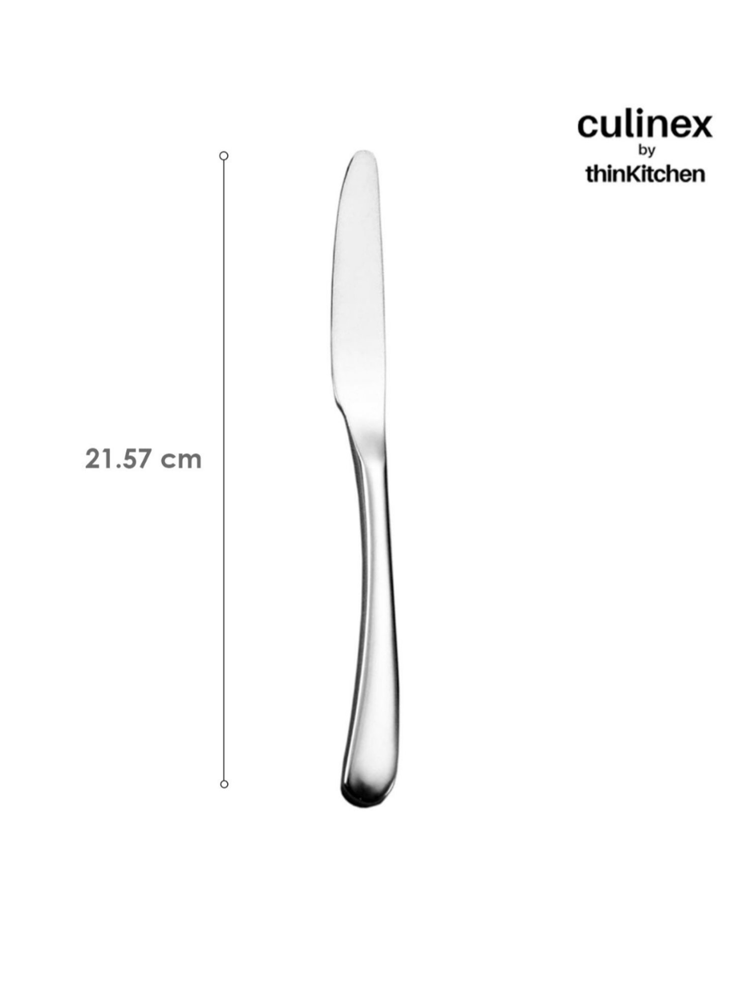 Culinex by thinKitchen Dora Silver Stainless Steel Mirror Finish All Purpose Knife (Set of 2)