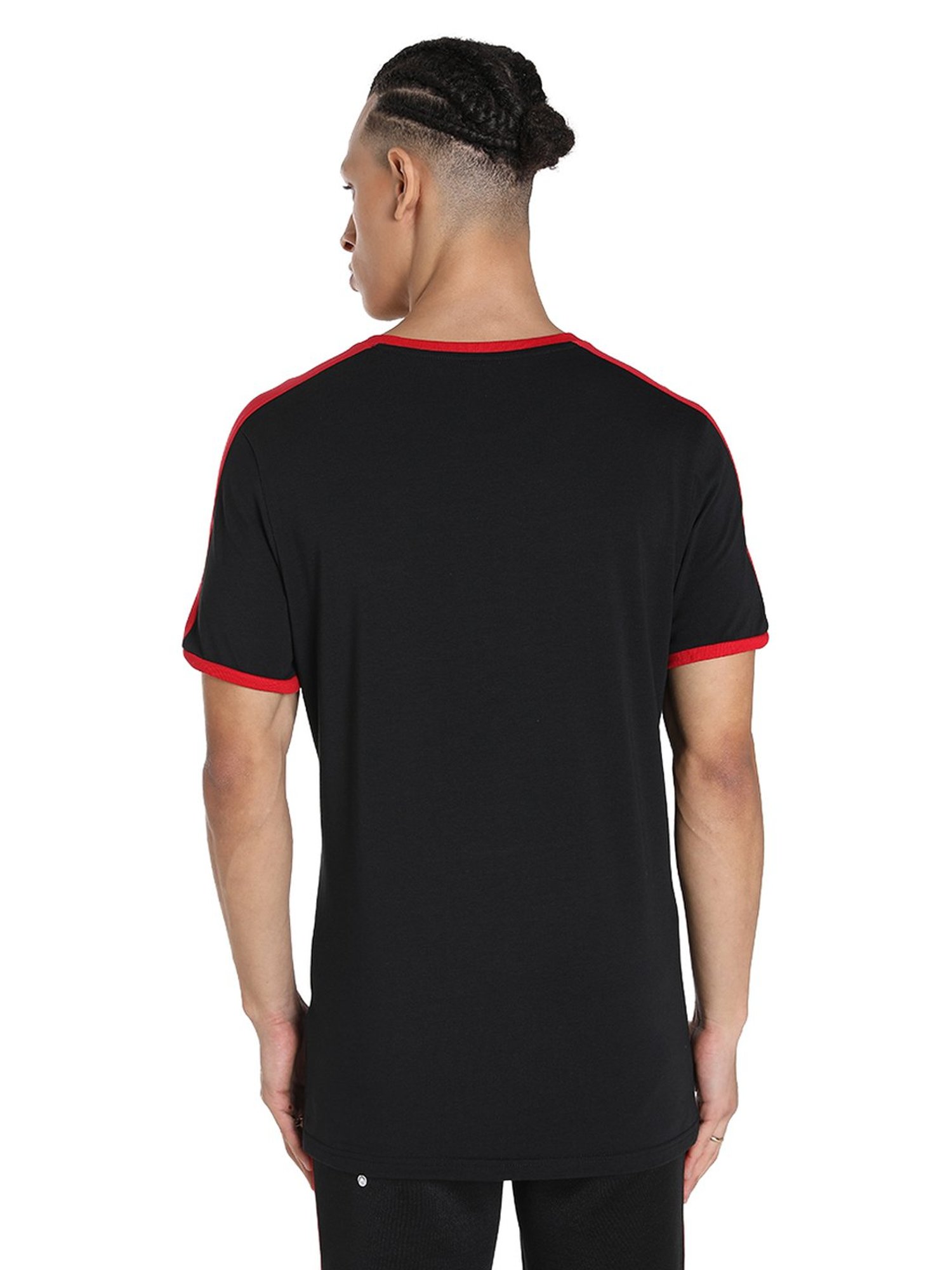 Puma Black Cotton Regular Fit T-Shirt