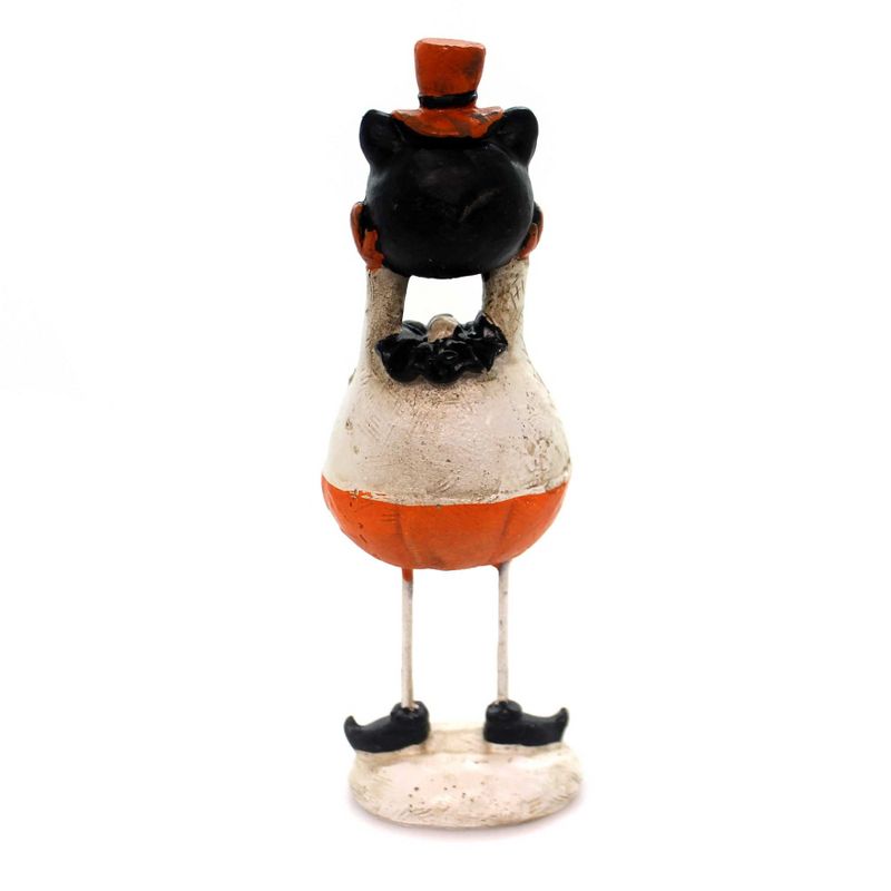 Halloween 7.0" Black Cat Holding Head Figurine  -  Decorative Figurines