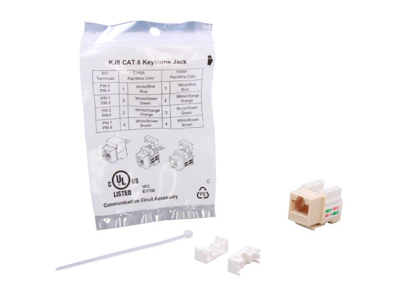Micro Connectors CAT5 RJ45 Coupler F-F Straight