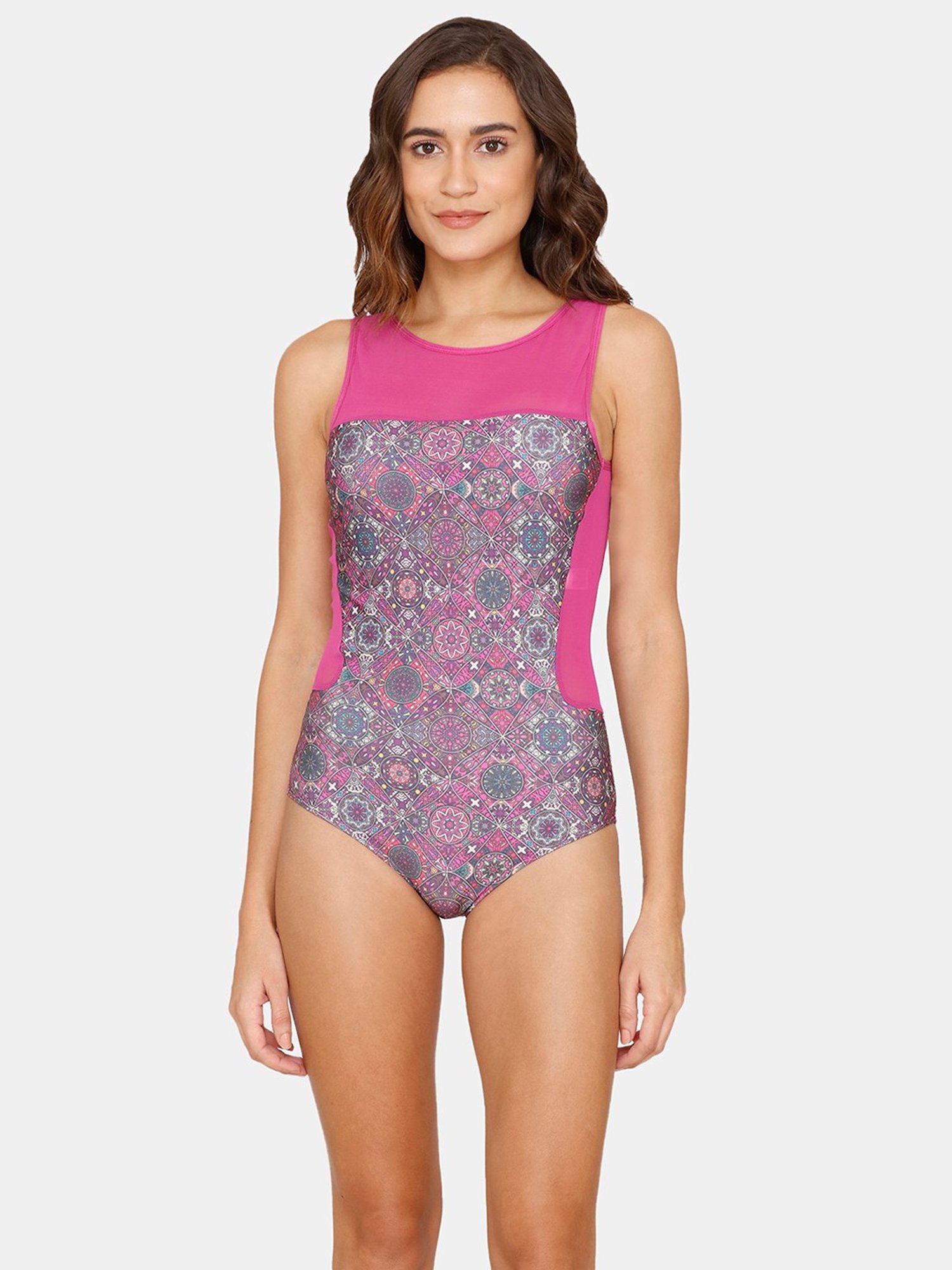 Coucou by Zivame Purple Printed Swimsuit