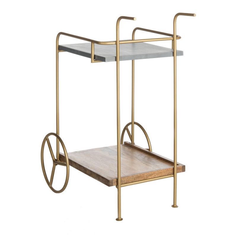 Harper 2 Tier Bar Cart Natural - Safavieh