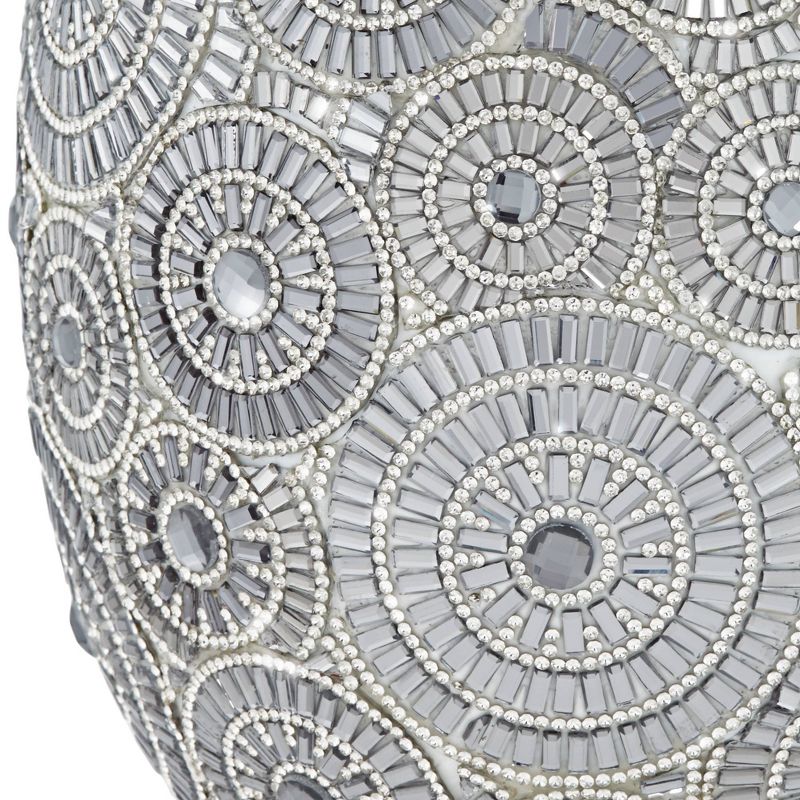 Dahlia Studios Silver 13" High Ceramic Decorative Jar with Lid