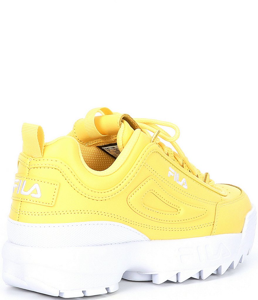 FILA Women's Disruptor II Premium Leather Chunky Lace-Up Sneakers