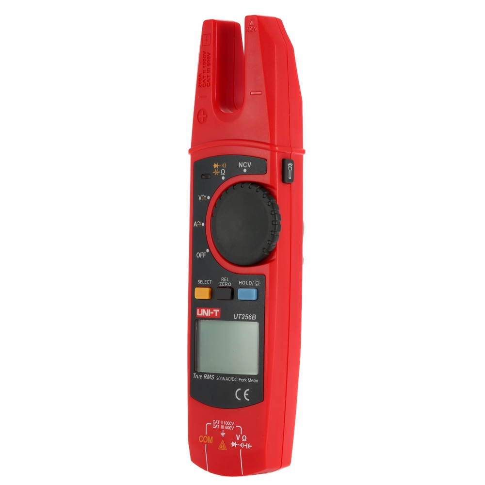 UNI-T UT256B True RMS Digital Fork Meter Clamp Multimeter AC/DC Voltage Current Resistance Capacitance NCV Test with Adjustable Backlight