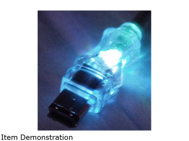 QVS CC2209C-10GNL USB 2.0 Translucent Lighted Cable with Green LEDs