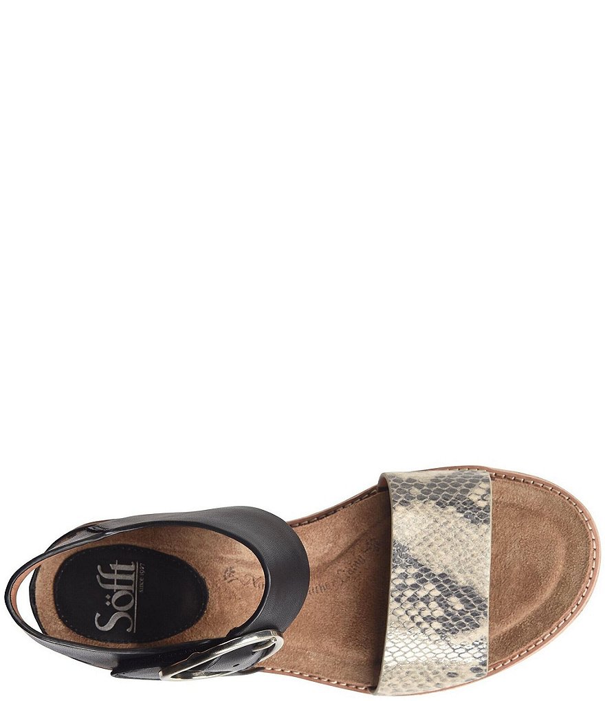 Sofft Bali Leather Snake Print Sandals