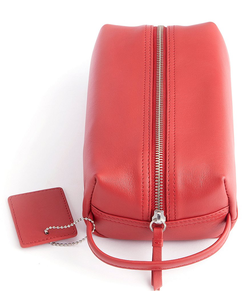 ROYCE New York Genuine Leather Compact Toiletry Bag
