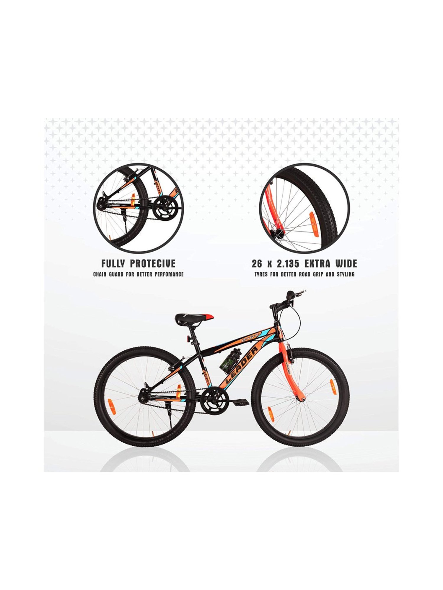 Leader City Surfer Bicycles (Orange) Size - 26T
