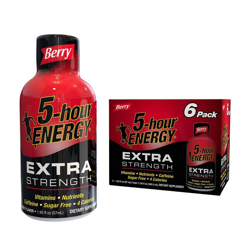 5 Hour Energy Extra Strength Shot - Berry - 6pk