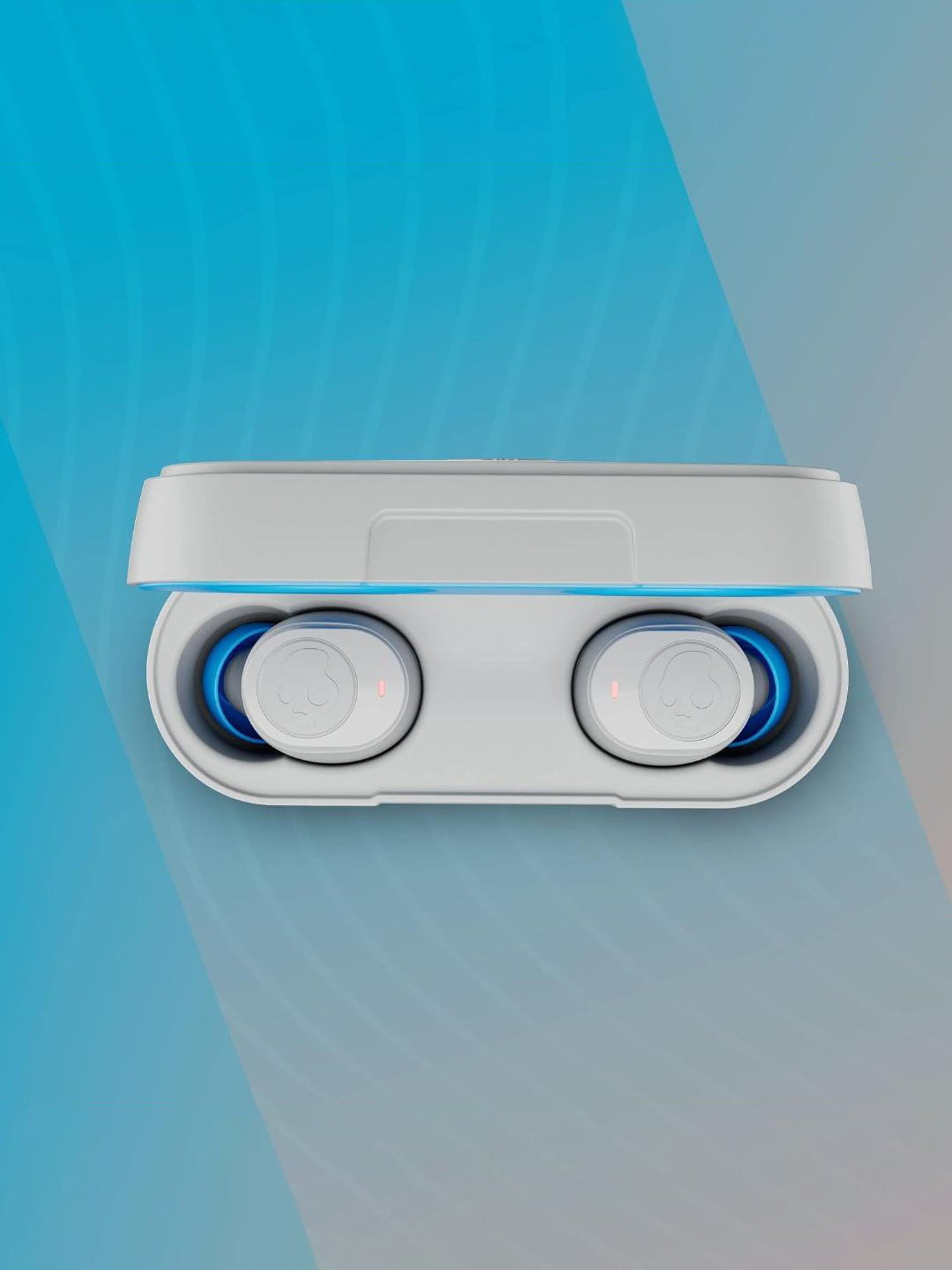 Skullcandy Jib True 2 in-Ear Wireless Earbuds with 32 Hr Battery (Light Grey & Blue, True Wireless)