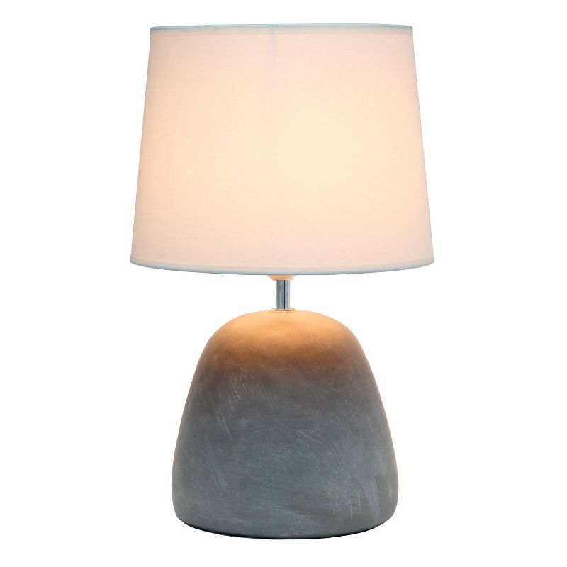 Round Concrete Table Lamp with Shade White - Simple Designs