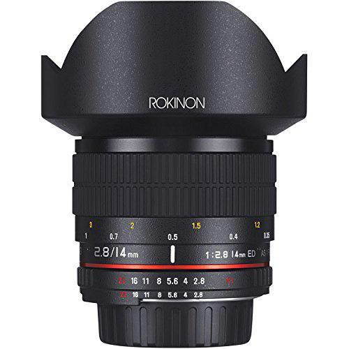 Rokinon 14mm f/2.8 IF ED UMC Manual Focus Lens with AE Chip for Canon EF Camera