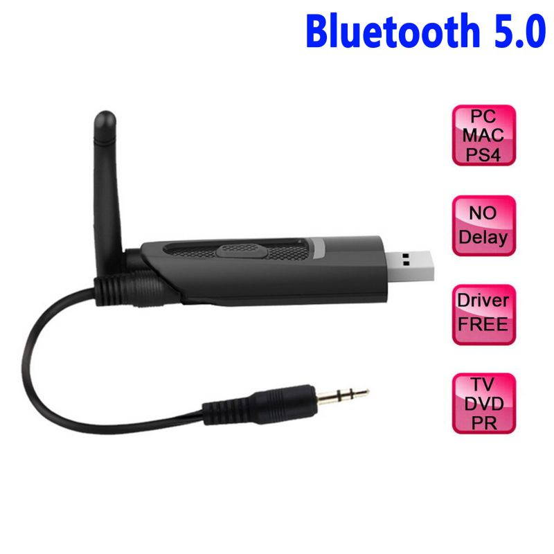 Wireless BT 5.0 Audio USB Transmitter A2DP Stereo Dongle Adapter for PC Switch