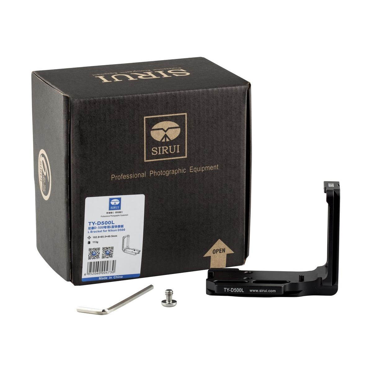 Sirui TYD500L Aluminum Alloy L-Bracket Plate for Nikon D500 Camera