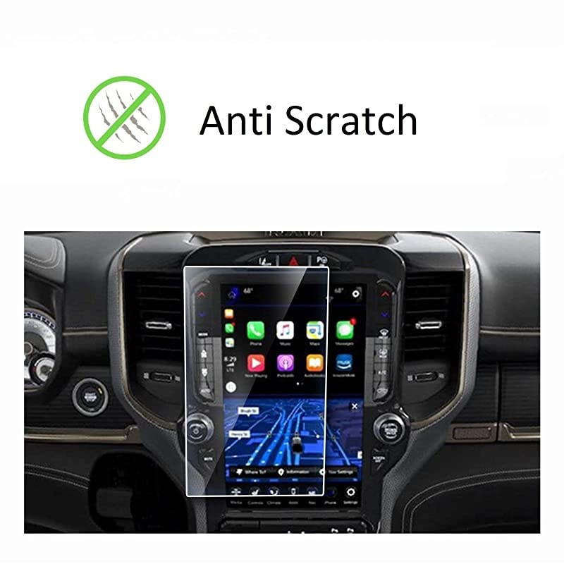 Screen Protector Compatible with 2019 1500 2500 3500 Uconnect 12 Inch Dodge Ram Anti Glare ScratchShockResistant Navigation Protection Accessories Premium Tempered Glass