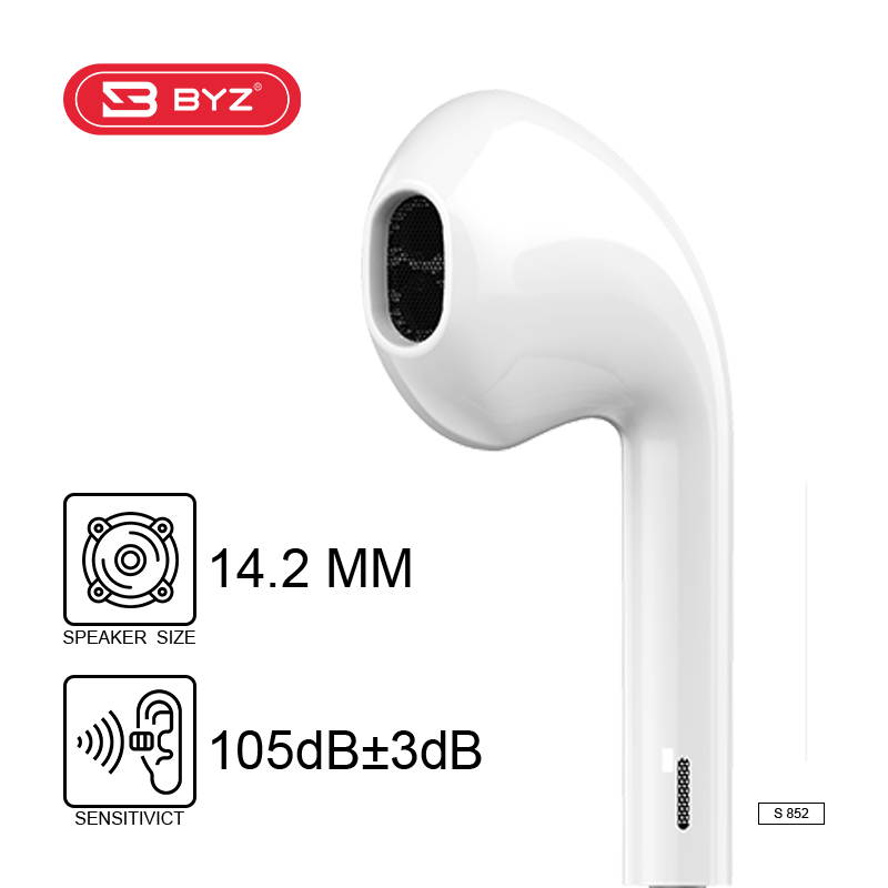 BYZ-S852t For Type C High Quality Semi In-ear Cheap Music Earphone Handfree With Microphone With High Resolution And Bass