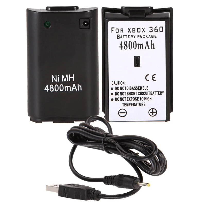 ABLEGRID 4800 mAh Rechargeable Remote Controller Battery Pack for Xbox 360