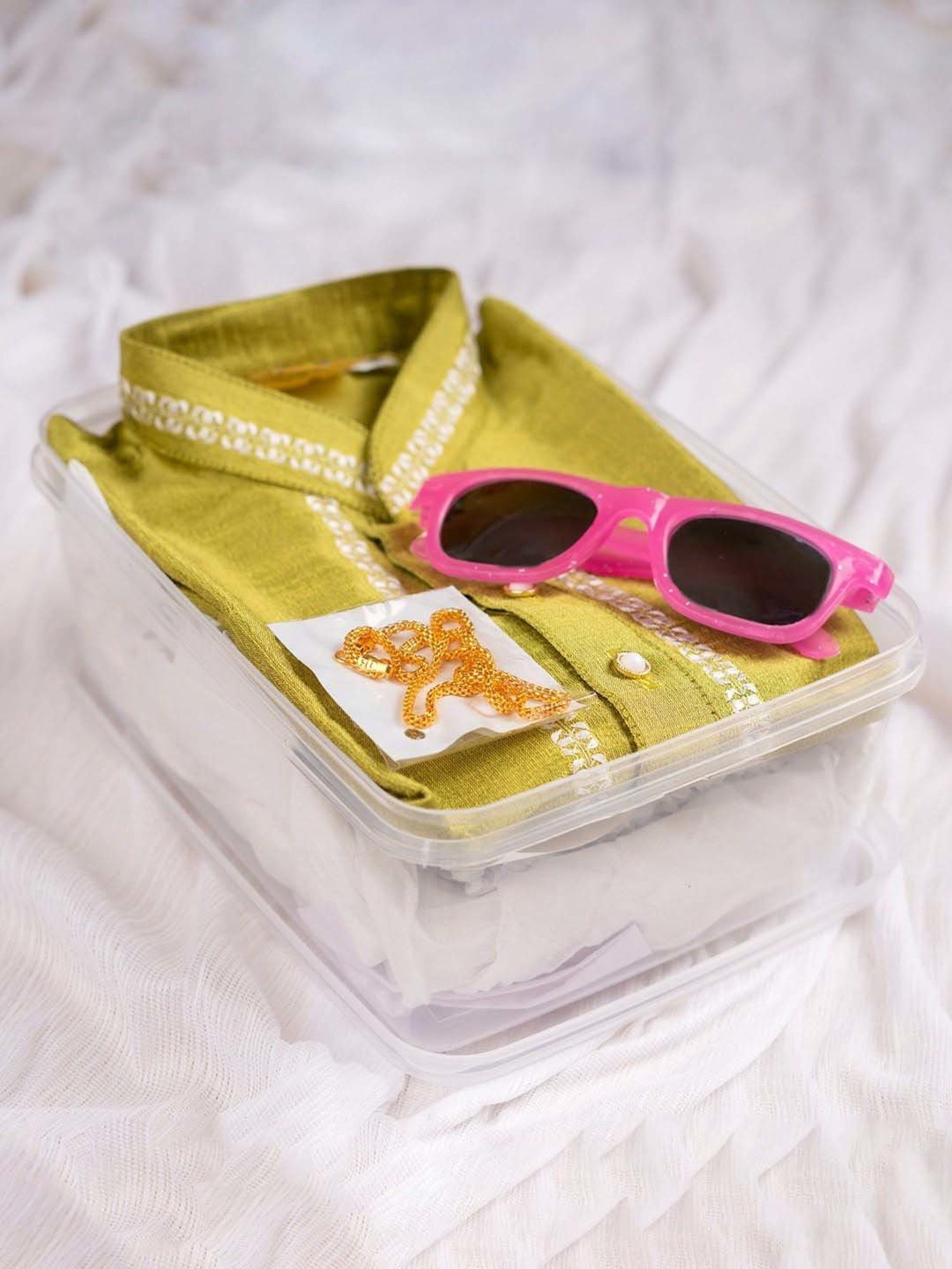 Baby Moo Kids Green & White Regular Fit Full Sleeves Kurta Set