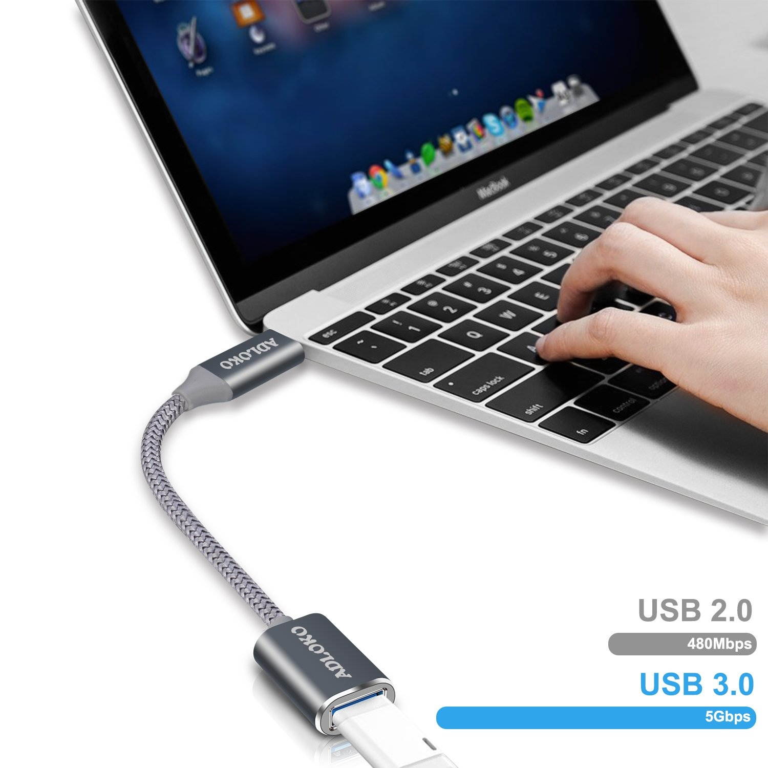 Micro Connectors 8-Inch USB 3.1 Type C to USB 3.0 Type A Female Adapter (E07-174-OTG)