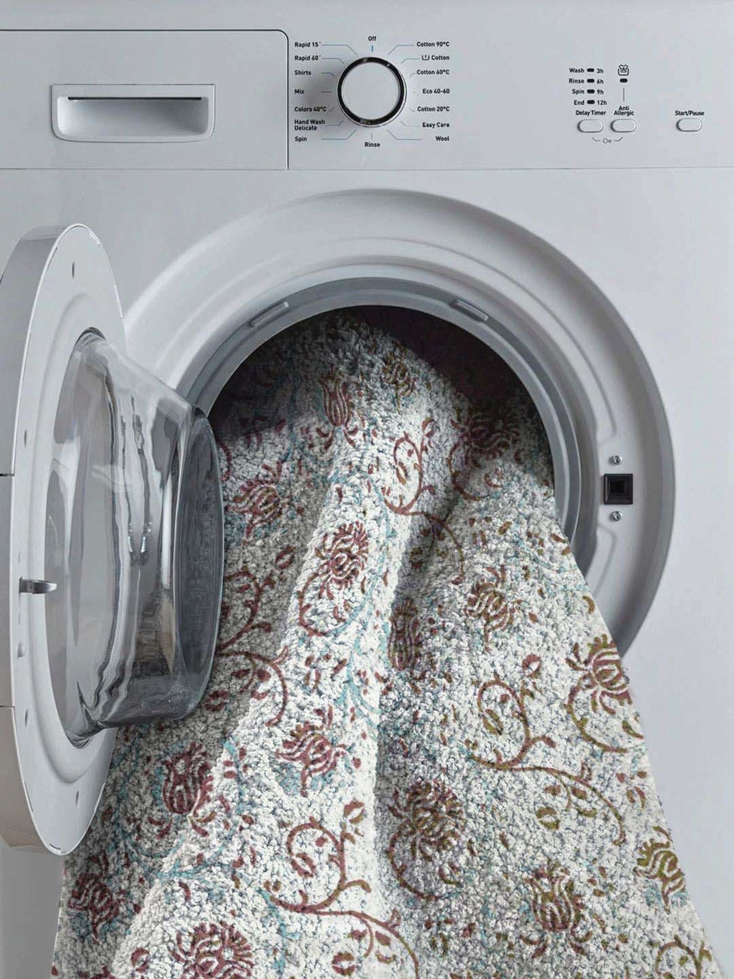 Welspun Blissful Beige Polyester 400 GSM Anti Skid Carpet