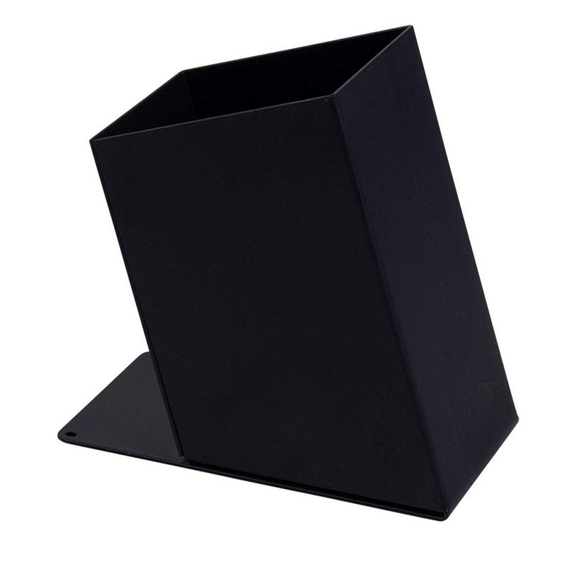 Juvale Black Slanted Pen and Pencil Holder, Desk Organizer Office Supplies, 2.7 x 4.2 in.