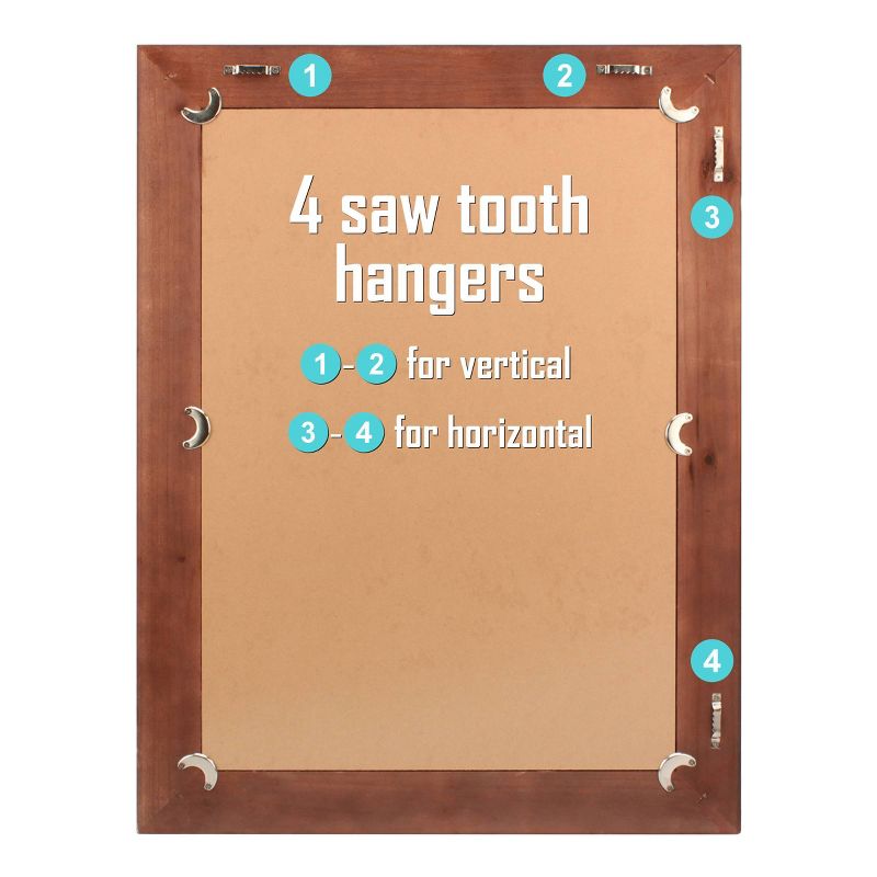 Rectangle Worn Wood Decorative Wall Mirror Stratford Maroon - Stonebriar Collection