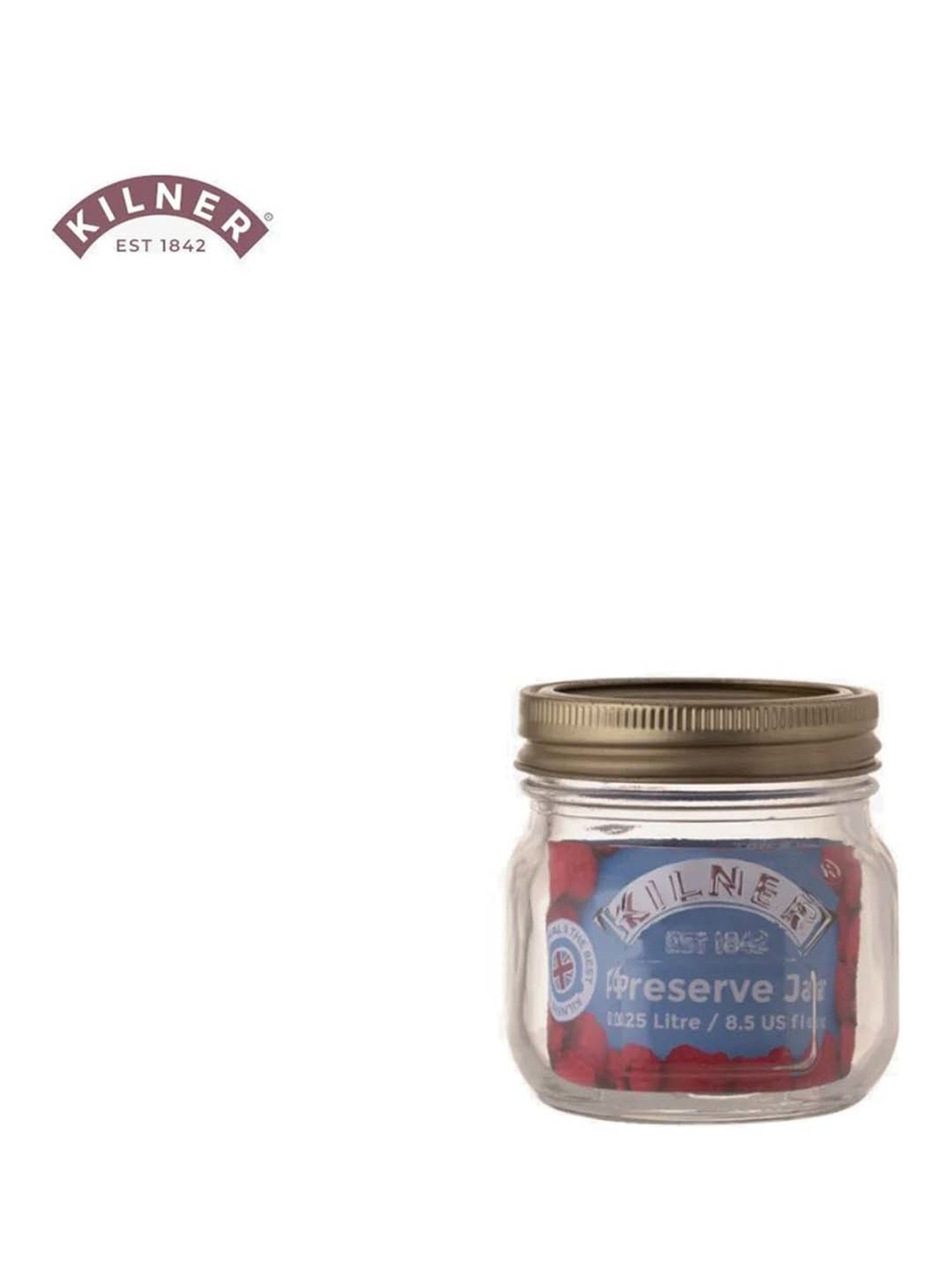 Kilner 5-Piece Transparent Essential Medium Jar Set - 250 ml Each