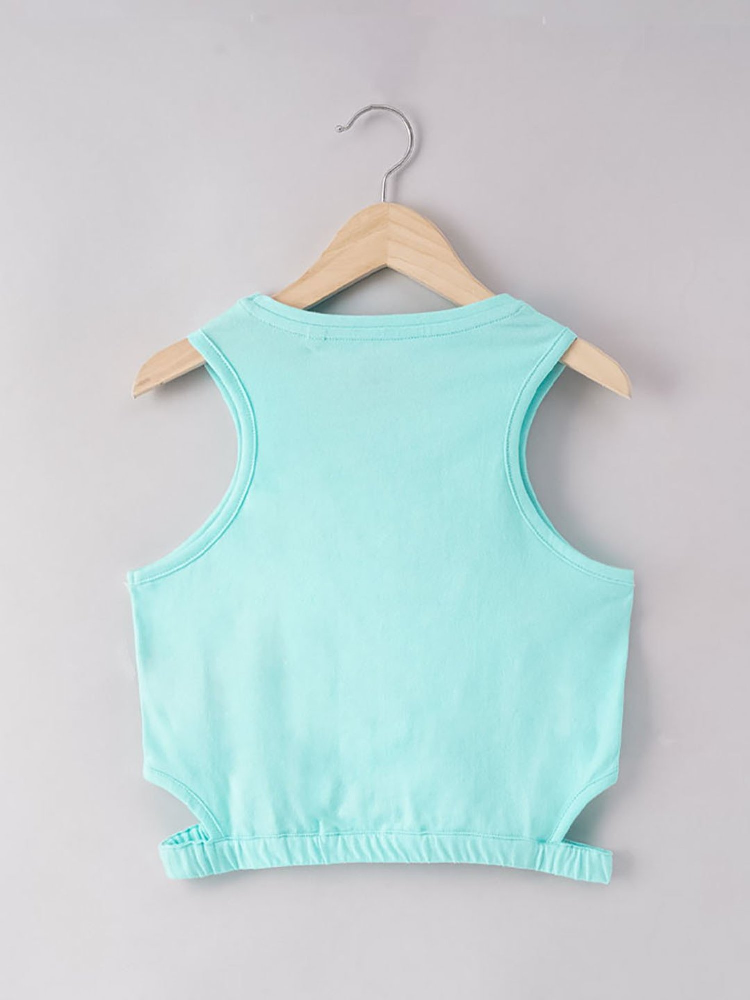 Ed-a-Mamma Kids Blue Graphic Print Crop Top